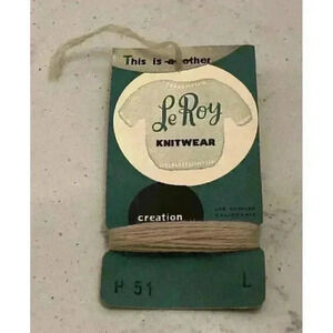 Vintage LeRoy Le Roy Knitwear Replacement Buttons and Thread Woolyn Ephemera